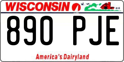 WI license plate 890PJE
