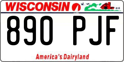 WI license plate 890PJF