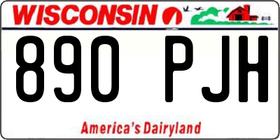 WI license plate 890PJH