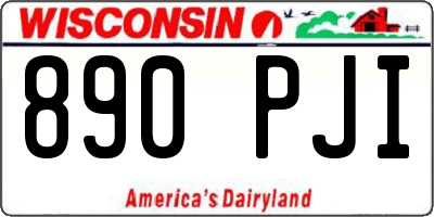 WI license plate 890PJI