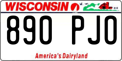 WI license plate 890PJO