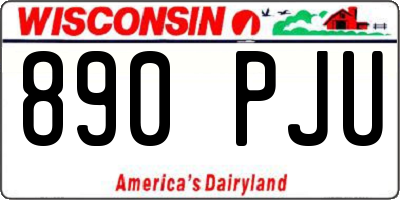 WI license plate 890PJU