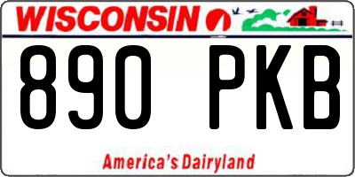 WI license plate 890PKB