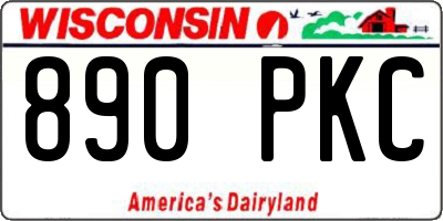 WI license plate 890PKC