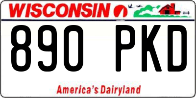 WI license plate 890PKD