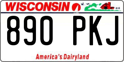 WI license plate 890PKJ