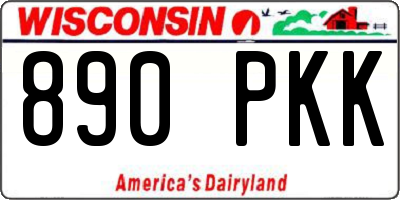 WI license plate 890PKK