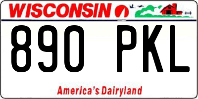 WI license plate 890PKL