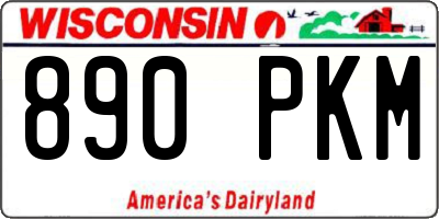 WI license plate 890PKM