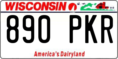WI license plate 890PKR