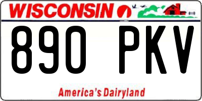 WI license plate 890PKV