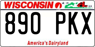 WI license plate 890PKX