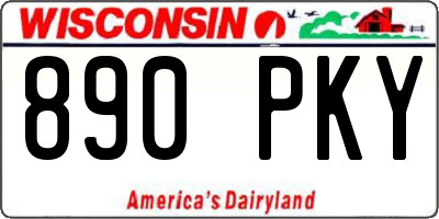 WI license plate 890PKY