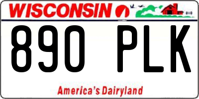 WI license plate 890PLK