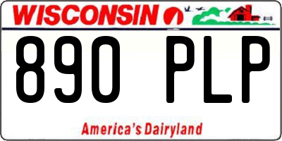 WI license plate 890PLP
