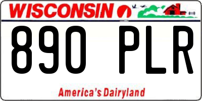 WI license plate 890PLR