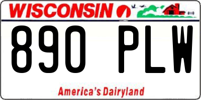 WI license plate 890PLW