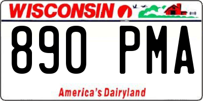 WI license plate 890PMA
