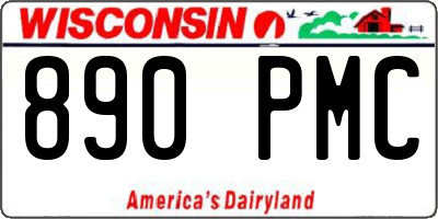 WI license plate 890PMC