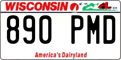 WI license plate 890PMD