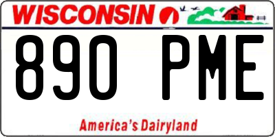 WI license plate 890PME