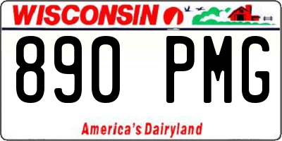 WI license plate 890PMG