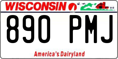 WI license plate 890PMJ