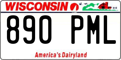 WI license plate 890PML
