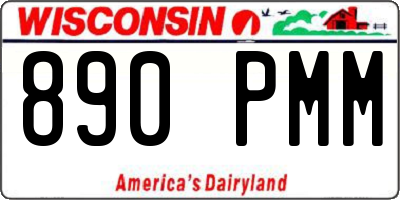 WI license plate 890PMM
