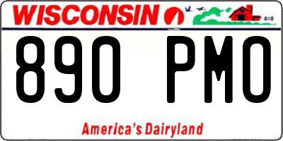 WI license plate 890PMO