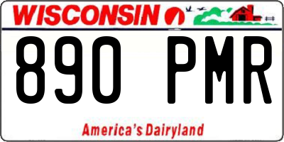 WI license plate 890PMR