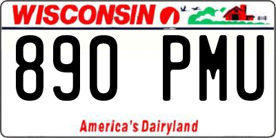 WI license plate 890PMU
