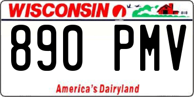 WI license plate 890PMV