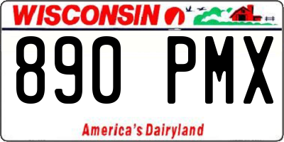 WI license plate 890PMX