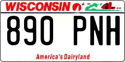 WI license plate 890PNH