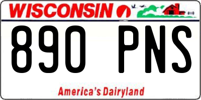 WI license plate 890PNS