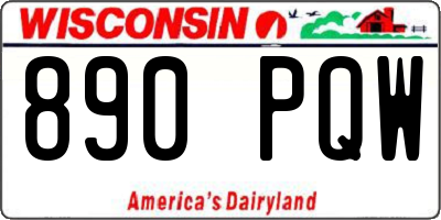 WI license plate 890PQW