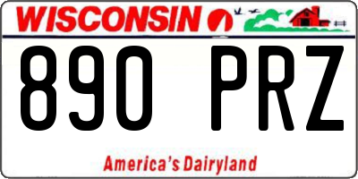 WI license plate 890PRZ