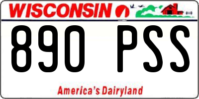 WI license plate 890PSS