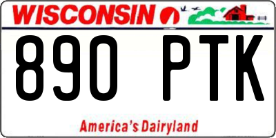 WI license plate 890PTK
