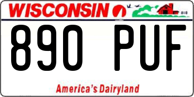 WI license plate 890PUF