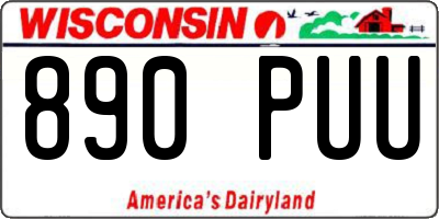 WI license plate 890PUU