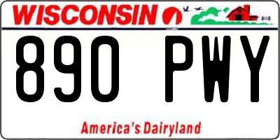 WI license plate 890PWY