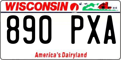 WI license plate 890PXA
