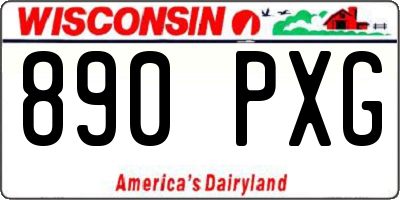 WI license plate 890PXG