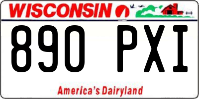 WI license plate 890PXI