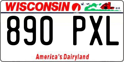 WI license plate 890PXL