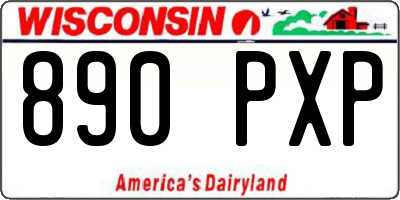 WI license plate 890PXP