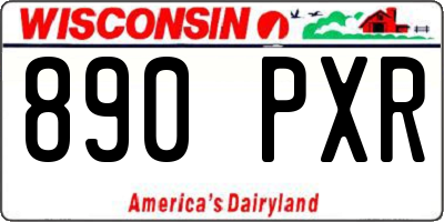 WI license plate 890PXR