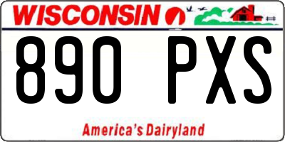WI license plate 890PXS